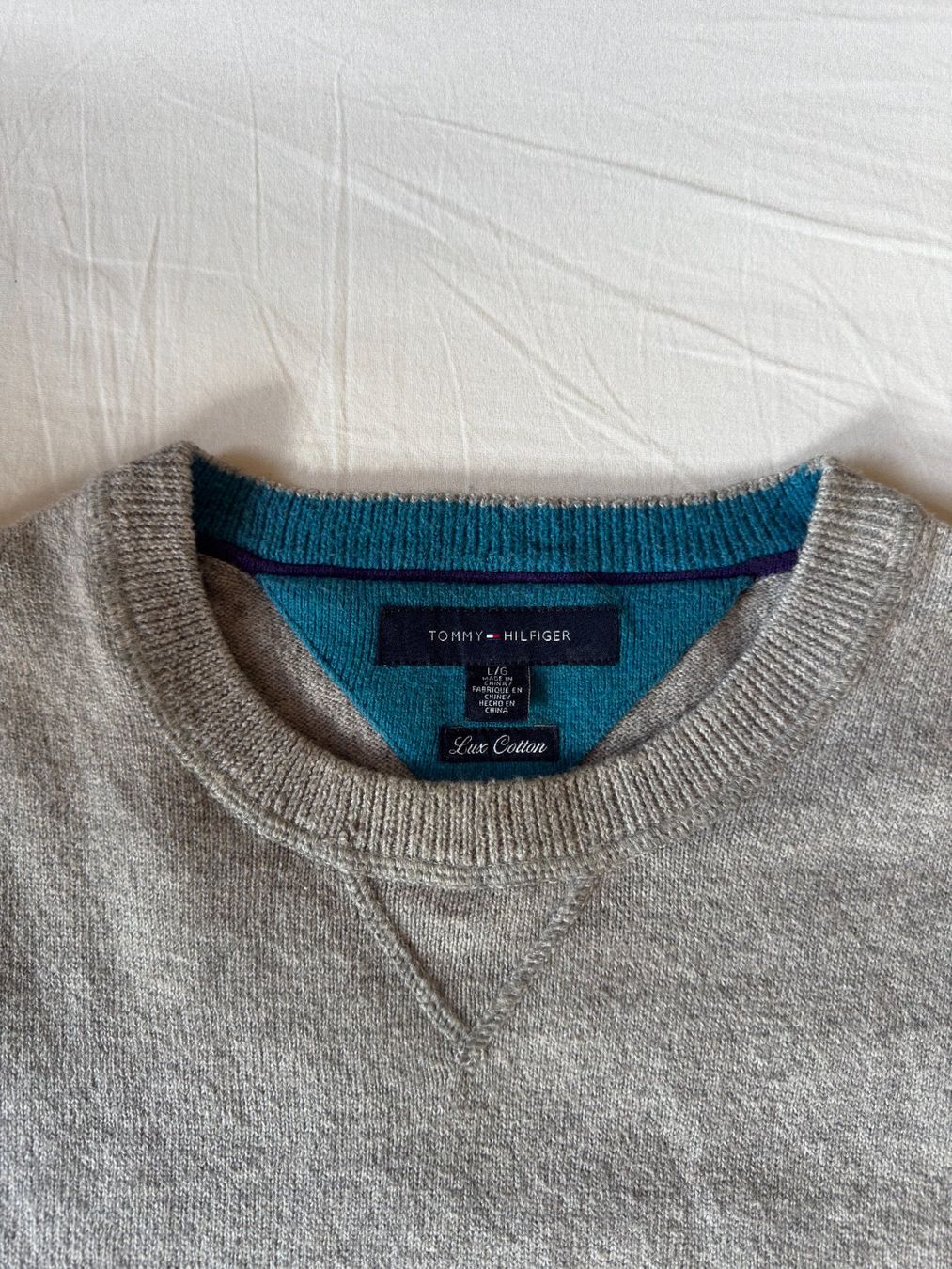Tommy Hilfiger Pullover & Sweatshirts: Tommy Hilfiger Pullover, Lux Cotton, grau, L – Gebraucht aus Vilters von Sidsel_M 2