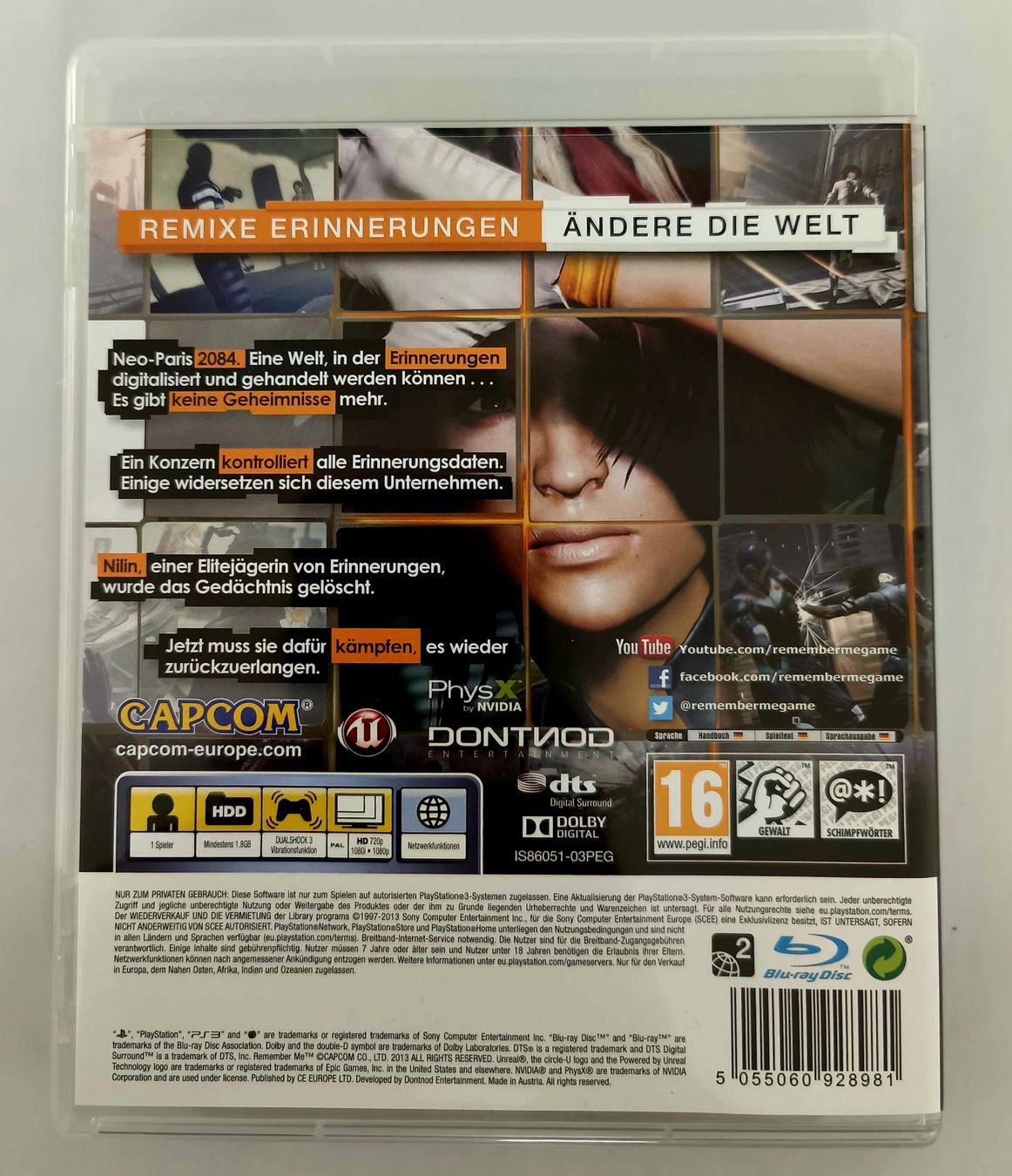 Sony Giochi: Remember Me (PS3) – Usato da Holziken venduto da Miglioregamesnmore 1