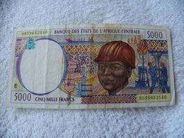 Cameroun 5,000 Francs 1999,  (P-204Ee)