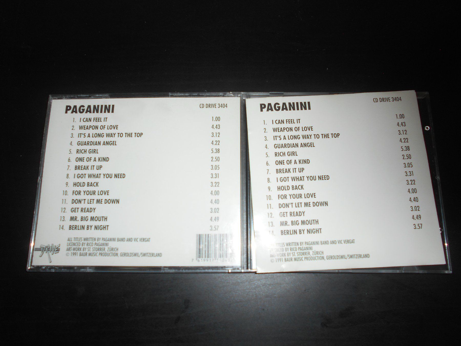 CD: Paganini – Paganini / 1991 – Usato da Aarberg venduto da witchhunter01 1