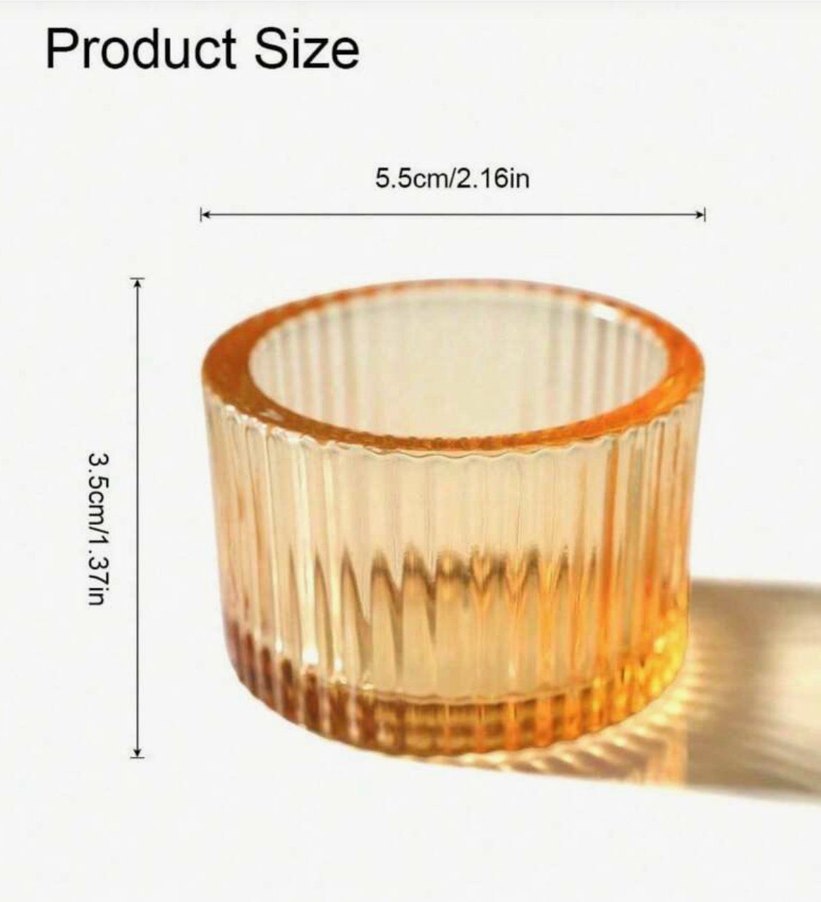 Alle Dekorationen: 20 Amber Ribbed Glass Tealight Holders | Wedding & Event Tab – Gebraucht aus Vico Morcote von ste_9d8c 3