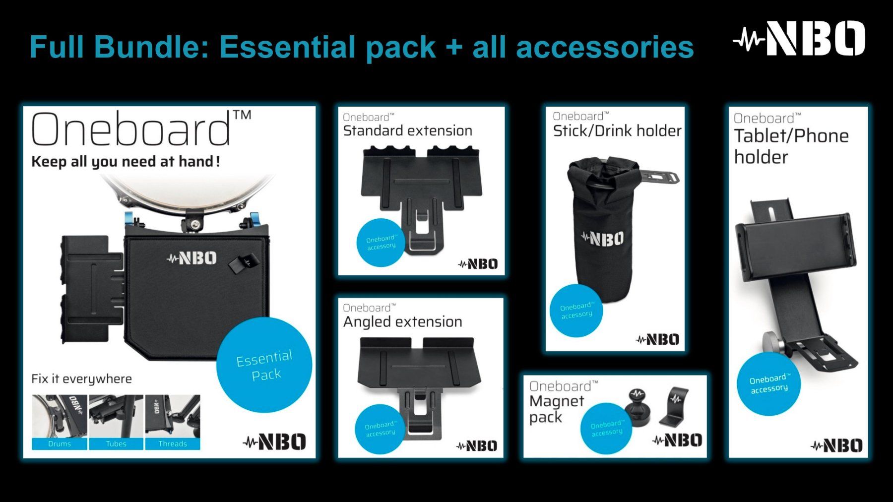 Sonstige Dekorationen & Accessoires: NBO – Full Bundle: Essential pack + all accessories – Neu und originalverpackt aus Grimisuat von musicgear.ch
