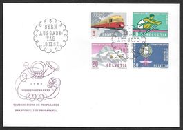 FDC Serie 385 - 388 Werbemarken ET Bern 19.3.1962