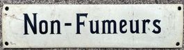 Plaque de compartiment non-fumeur Chemin de fer (MOB)