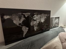 Sigel Artverum Weltkarte mit Stift und Stiftlöscher