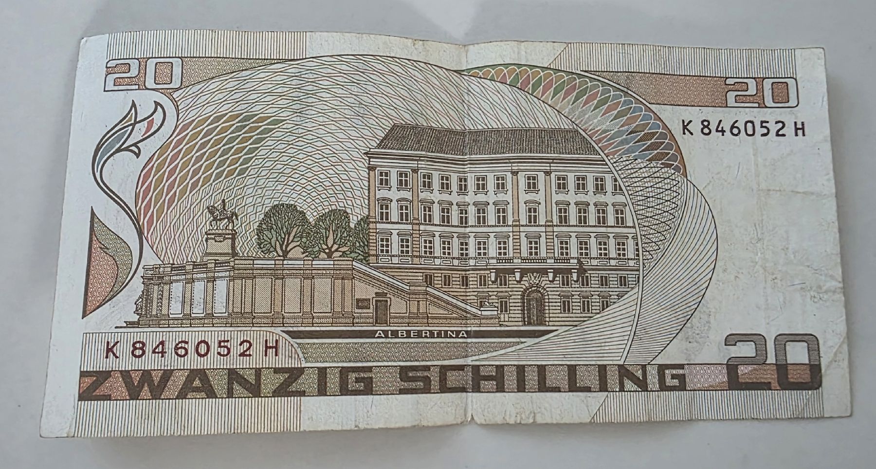 Banknoten: 20 Schilling 01.10.1986 – Gebraucht aus Niederuzwil von 262305