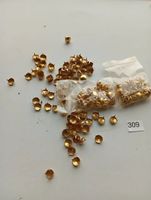Messing Ziernieten, goldfarben, Restposten, Basteln (309)