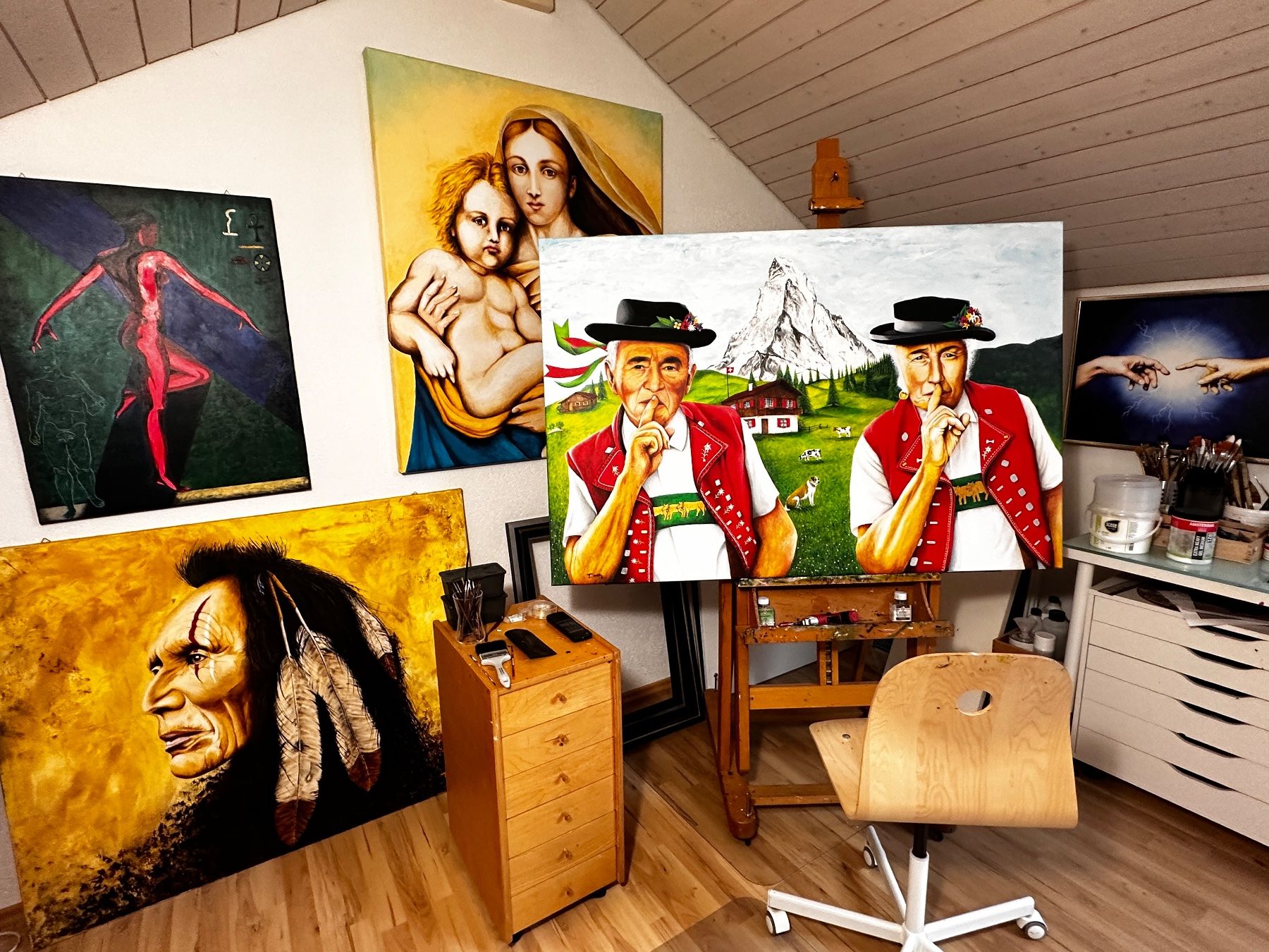 Dipinti: ACRYL BILD; SCHWEIZ – Nuovo (secondo la descrizione) da Neunkirch venduto da internet-shop 1