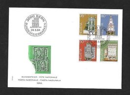 FDC Pro Patria Serie 1984 B202 - B205 ET Bern 24.5.1984