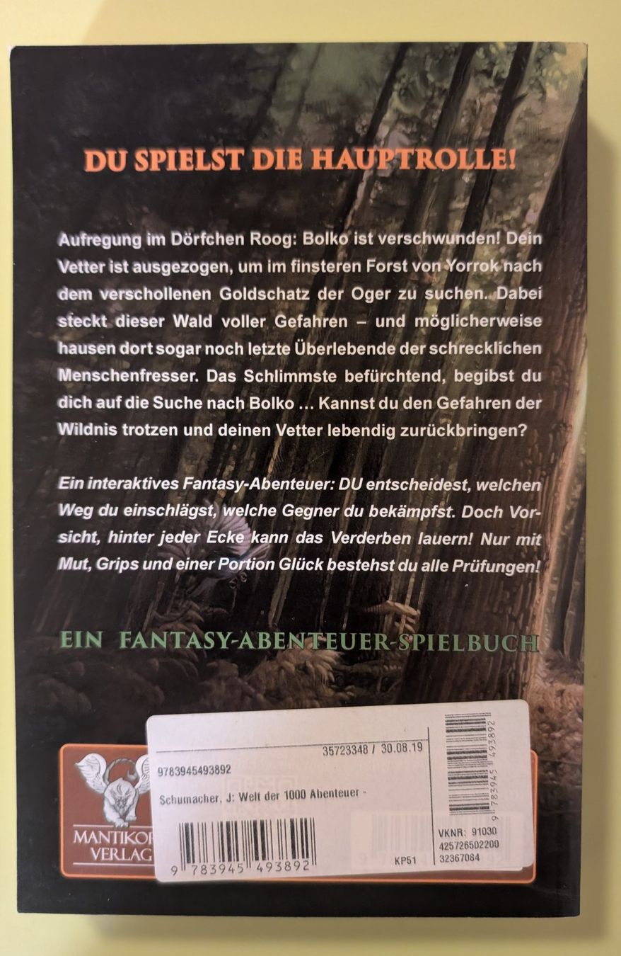 Libri: Fantasybücher Die Welt der 1000 Abenteuer – Usato da Dübendorf venduto da movana 1