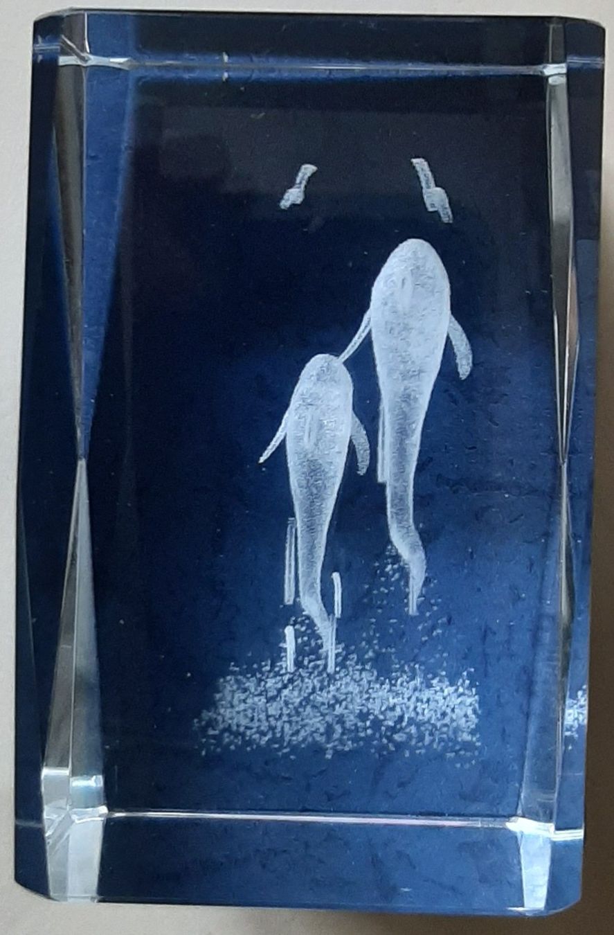 Skulpturen & Statuen: Dauphins en cristal de verre – Gebraucht aus Montet (Glâne) von Koada2 4