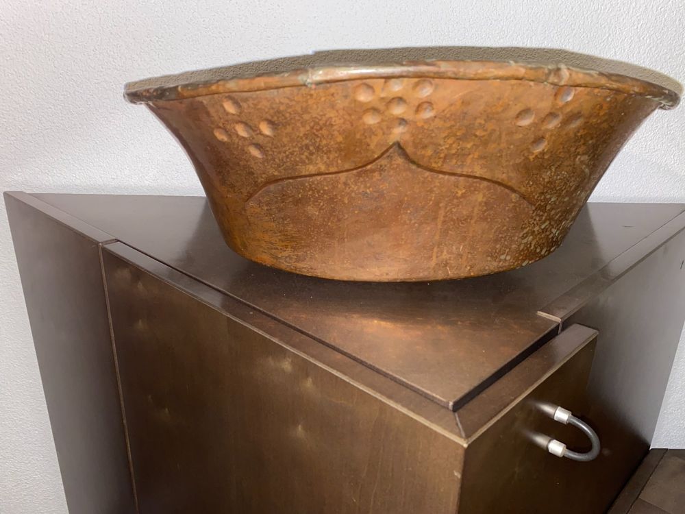 Schalen: Antik Kupfer wasser becken schale 1700-1800 rare – Gebraucht aus Buochs von 49er 4