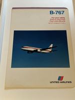 United Airlines B-767 Safety card 1985