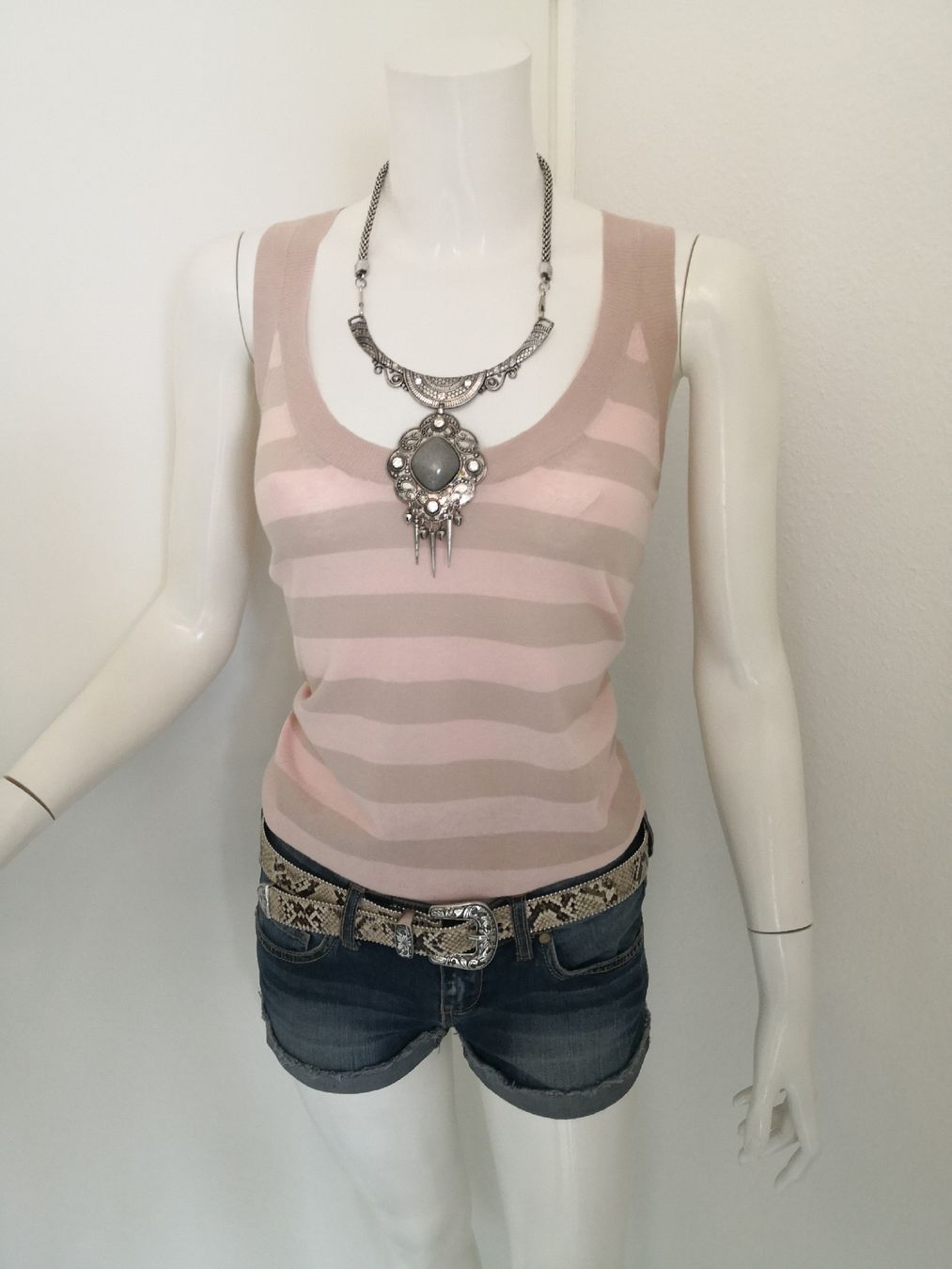 Mango Maglioni & Felpe: 🤩MANGO SUIT TWINSET PULLOVER & TOP GESTREIFT ROSA-BEIGE – Usato da Olten venduto da Naja-Twins-Twins 7