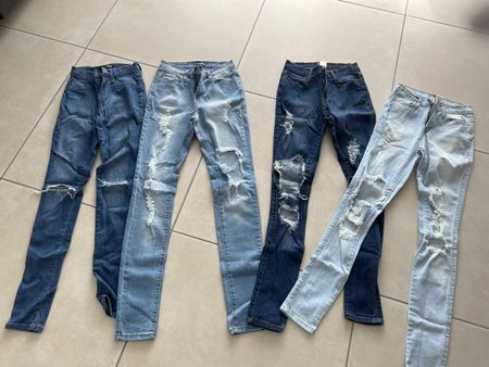 4x Jeans mit Löchern, Top Zustand, Ideal für den Sommer!