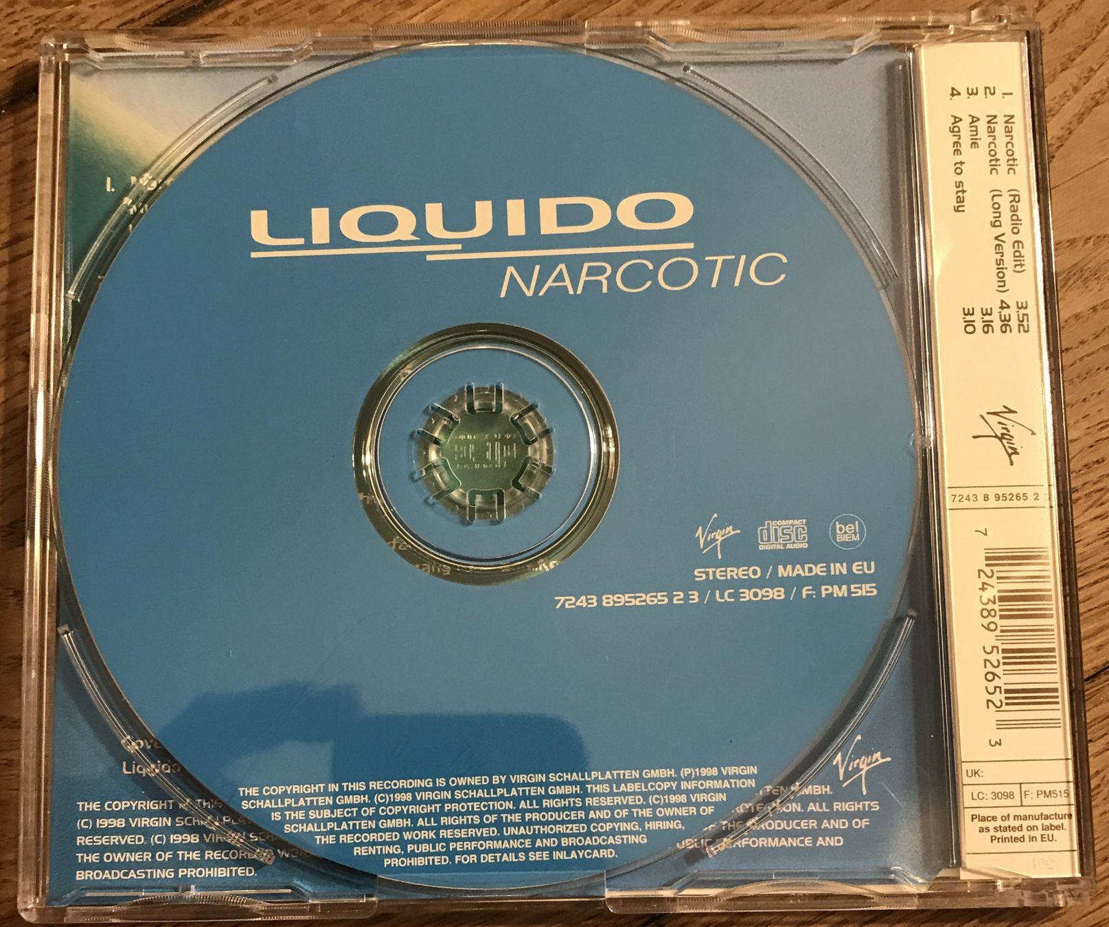 CD: CD- Liquido- Narcotic (Single) – Usato da Guntershausen venduto da Gloominati 1