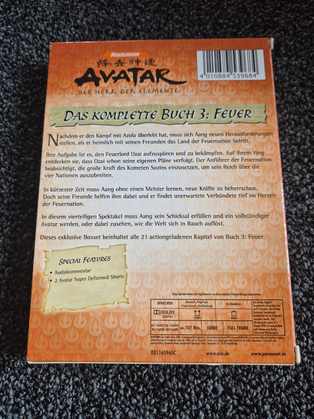 Tutti i DVDs: Avatar - Der Herr der Elemente - Buch 3 – Usato da Ruswil venduto da jan_bxl5 1