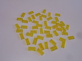 LEGO - GELBE - TRANSPARENTE - PLÄTTLI - 2 X 1