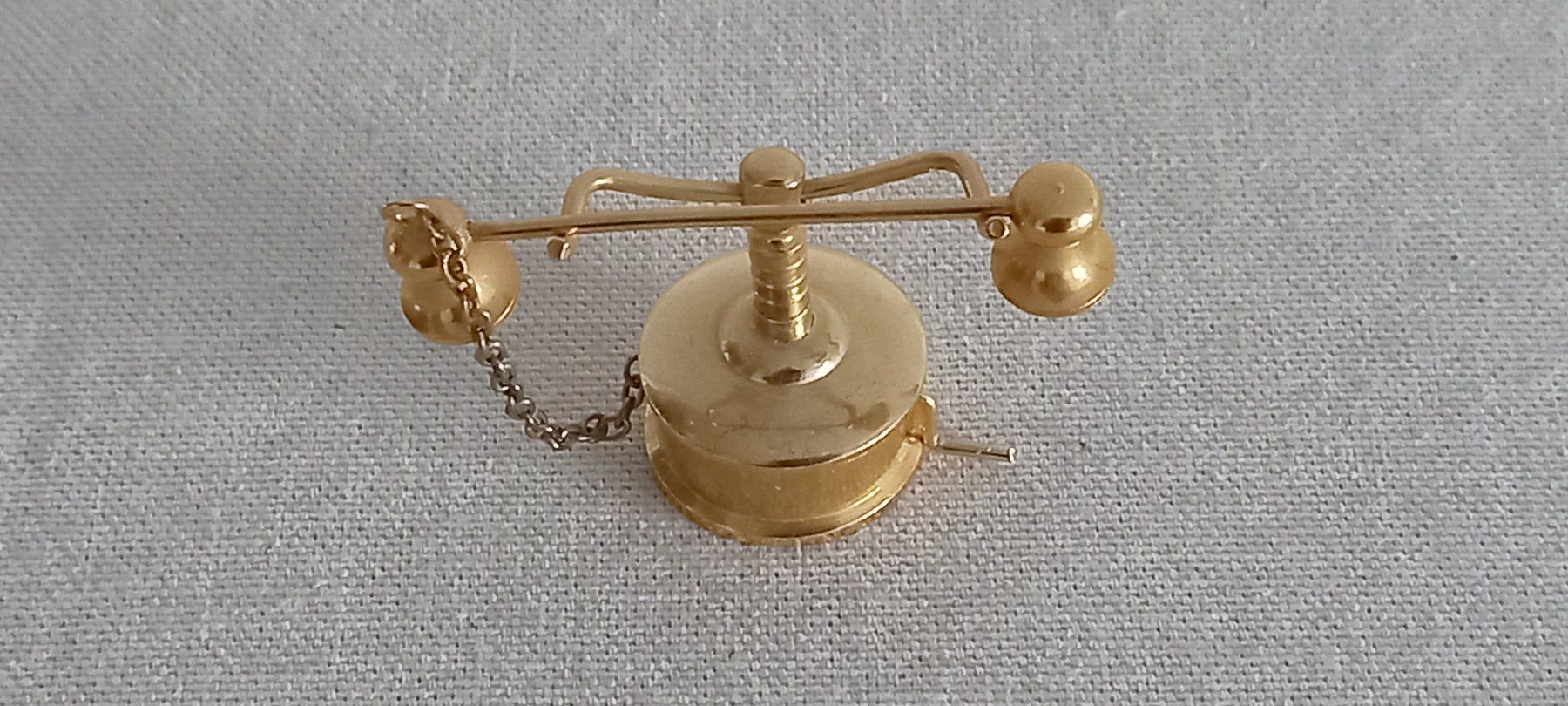 Case e mobili per bambole: Mini Telefon aus Messing, Setzkasten oder Puppenhaus – Usato da Thun venduto da Nordkapp