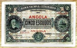 5 Escudos Angola 1921!!! Rarität!!!