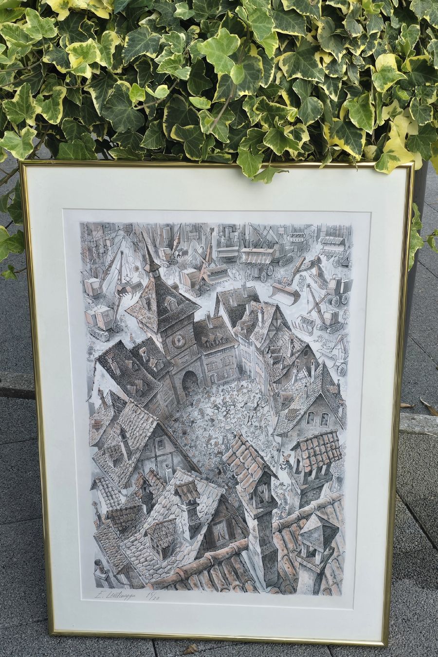 Poster & Bilder: Bild 15/20 von E. Leutenegger, Stadtmotiv, gerahmt – Gebraucht aus Walkringen von Vanuca 4