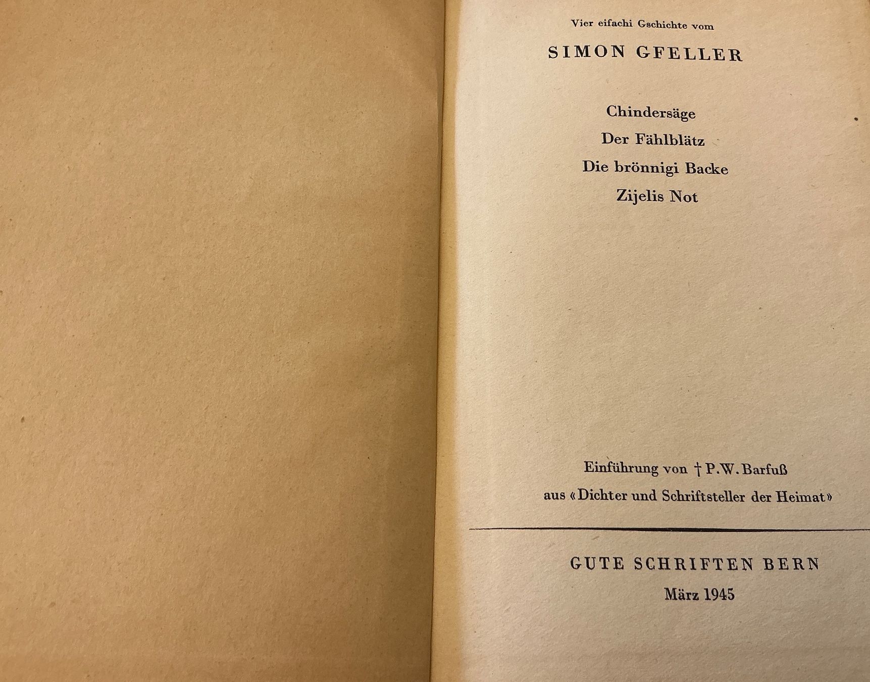 Libri: Simon Gfeller, vier eifachi Gschichte – Usato da Moosseedorf venduto da MarcPSahli 1