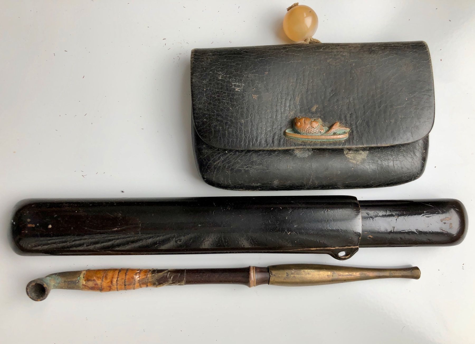 Pipe & Accessori: Japan Kiseru Pfeife, Hülle, Tabakbeutel – Usato da Basel venduto da chinarh891 6