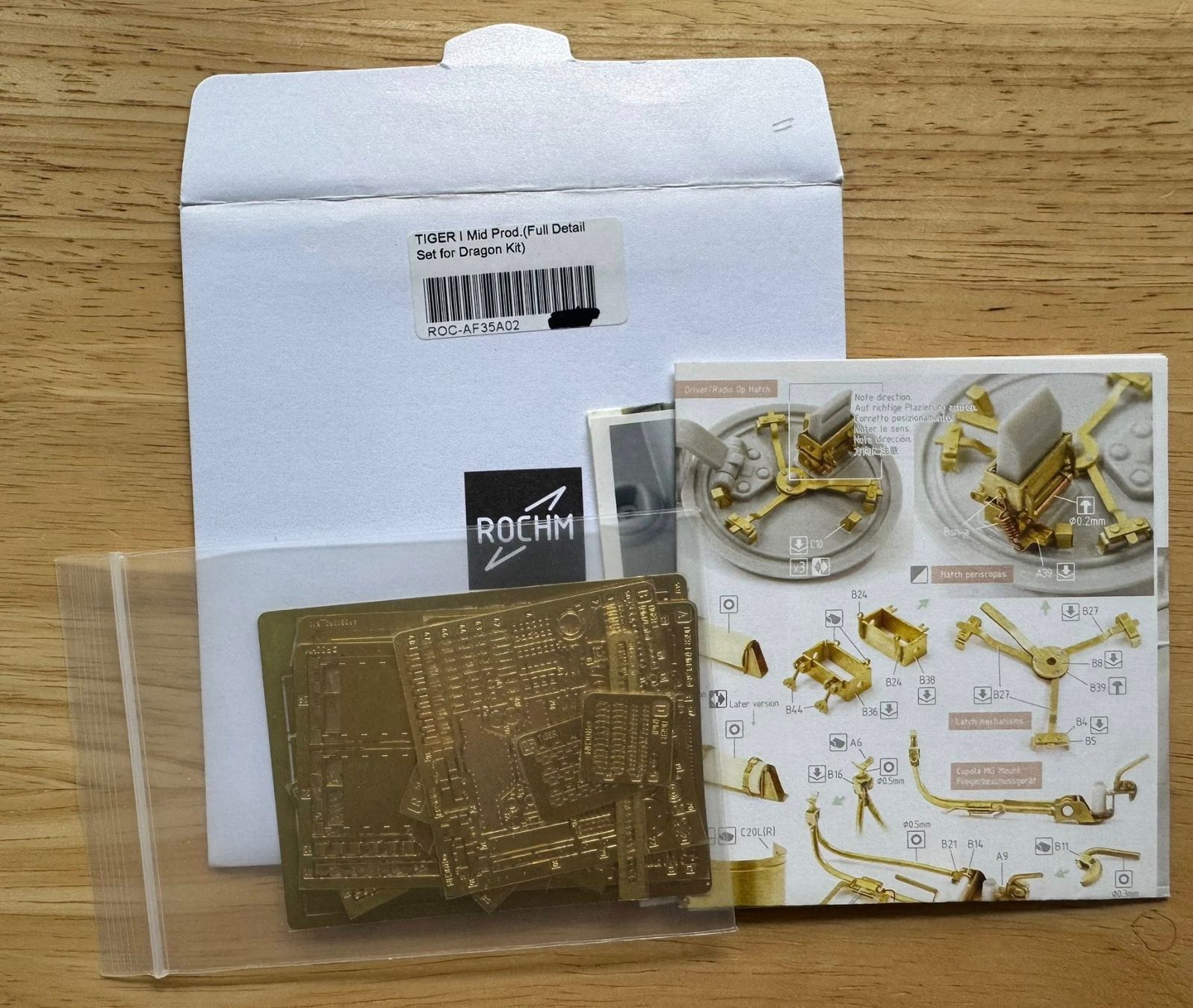 Rochm Model AF35A02 TIGER I Mid Production Full Detail Set (Neu und ...