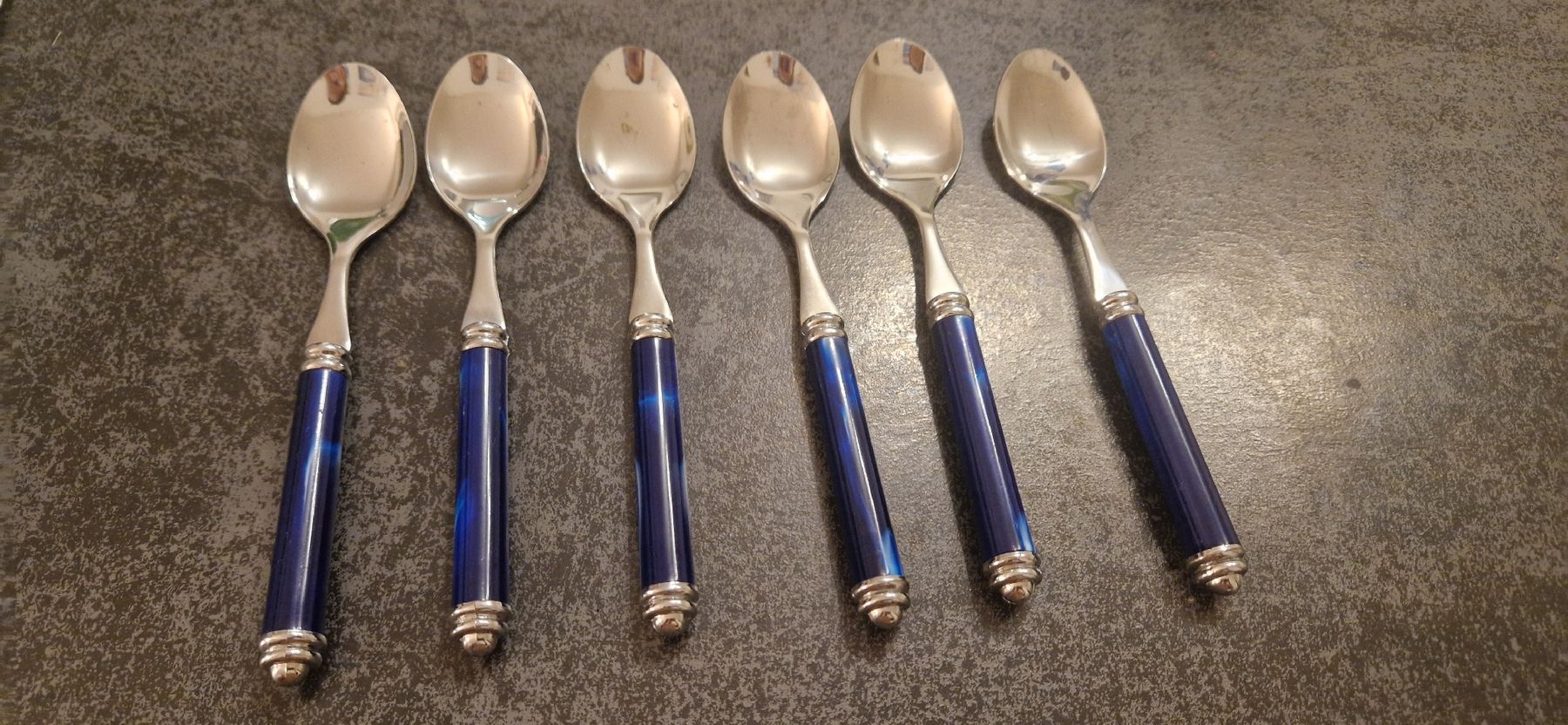 Couverts: Besteck Set 24-teilig Blau mit Marmor-Optik – D'occasion à Uerikon par IchBinEineBiene 4