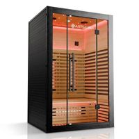 Infrarotsauna GENUA120 Schwarz Dual-Technologie -120x105x190