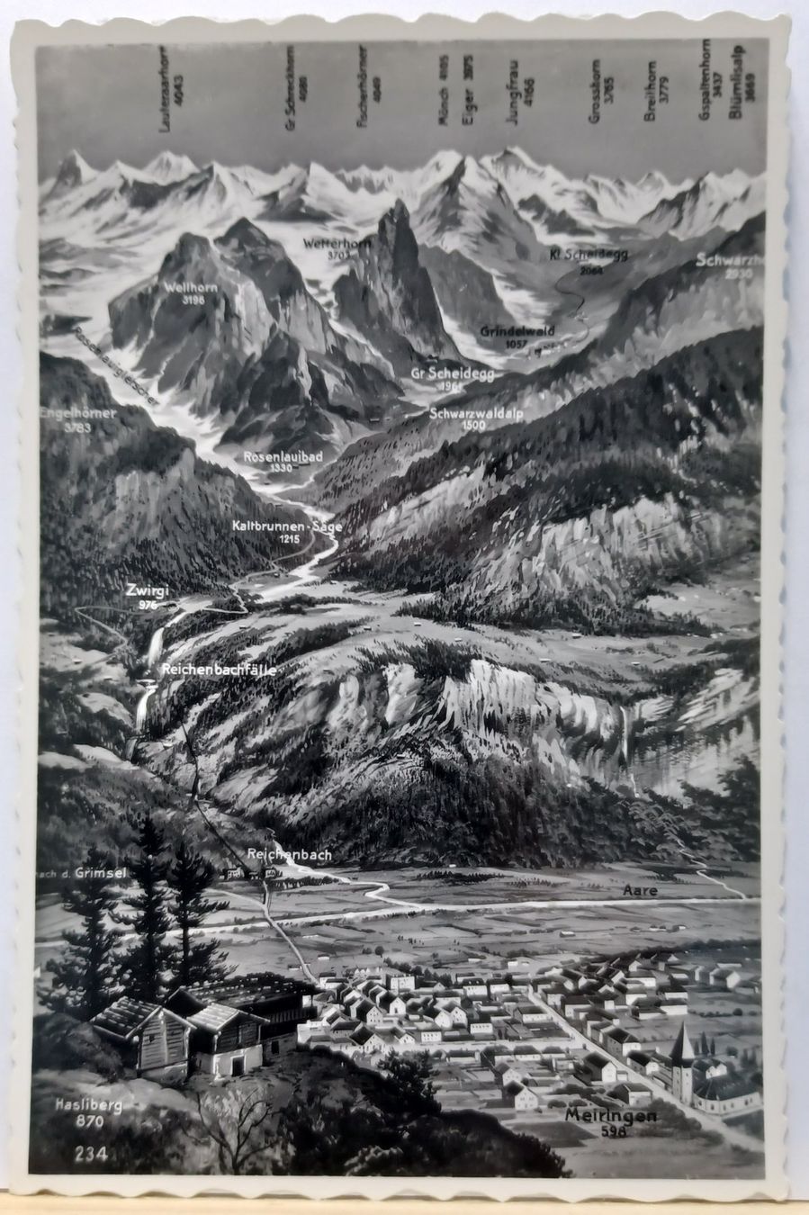Cartoline postali: Meiringen Hasliberg – Usato da Aarau Rohr venduto da mgvw
