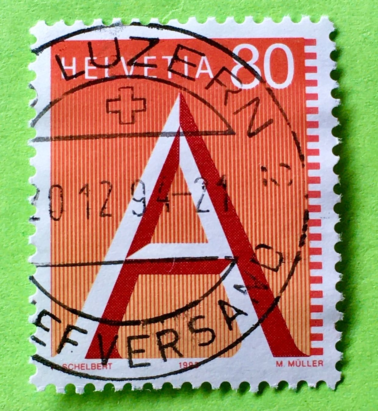 Tutti i francobolli: Nr.838 A-Post Marke Stempel 1993 Luzern – Usato da Aarau venduto da Billa007