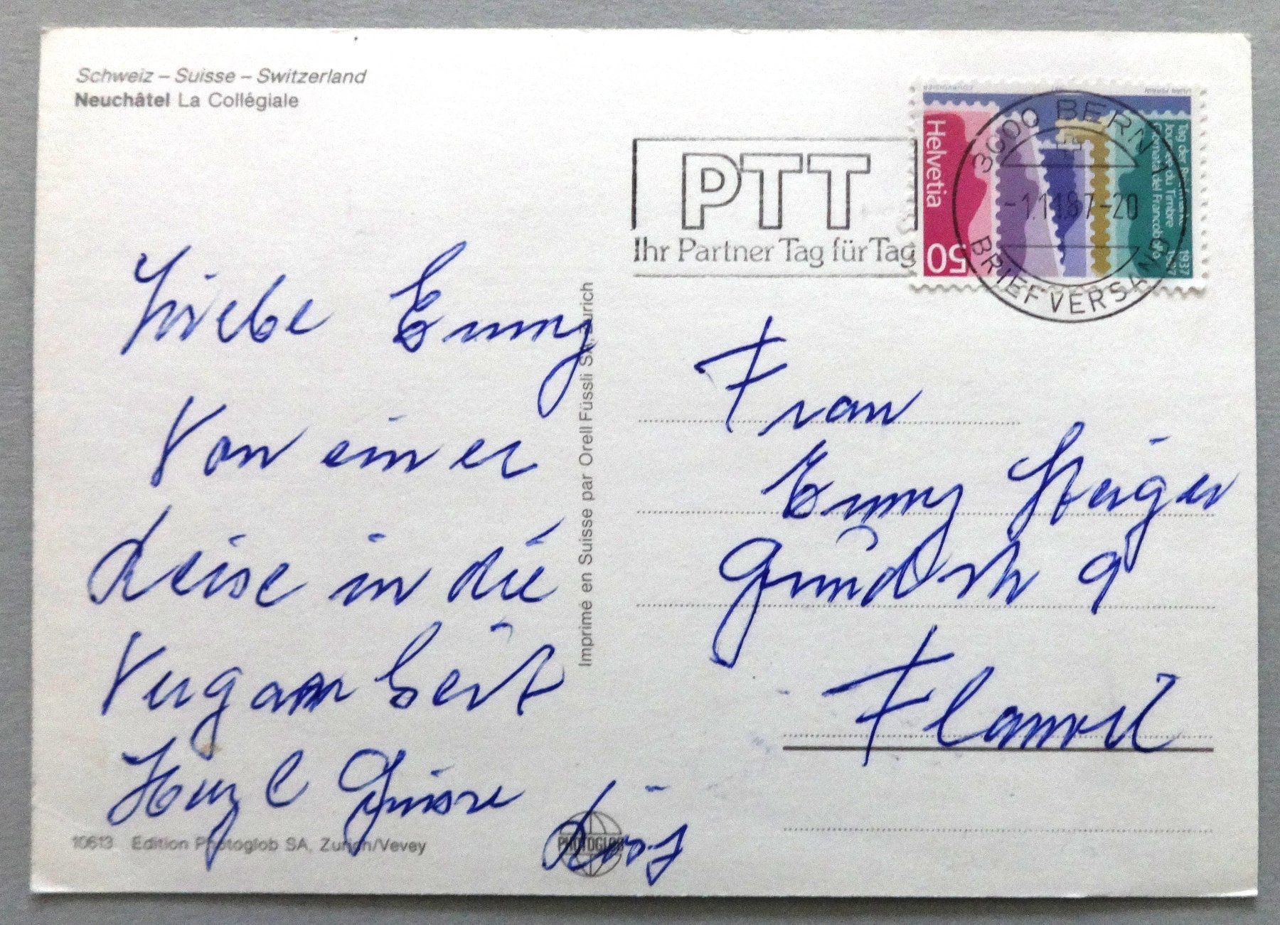 Cartoline postali: Neuchâtel - La Collégiale – Difettoso da Fétigny venduto da Billy2miny 1