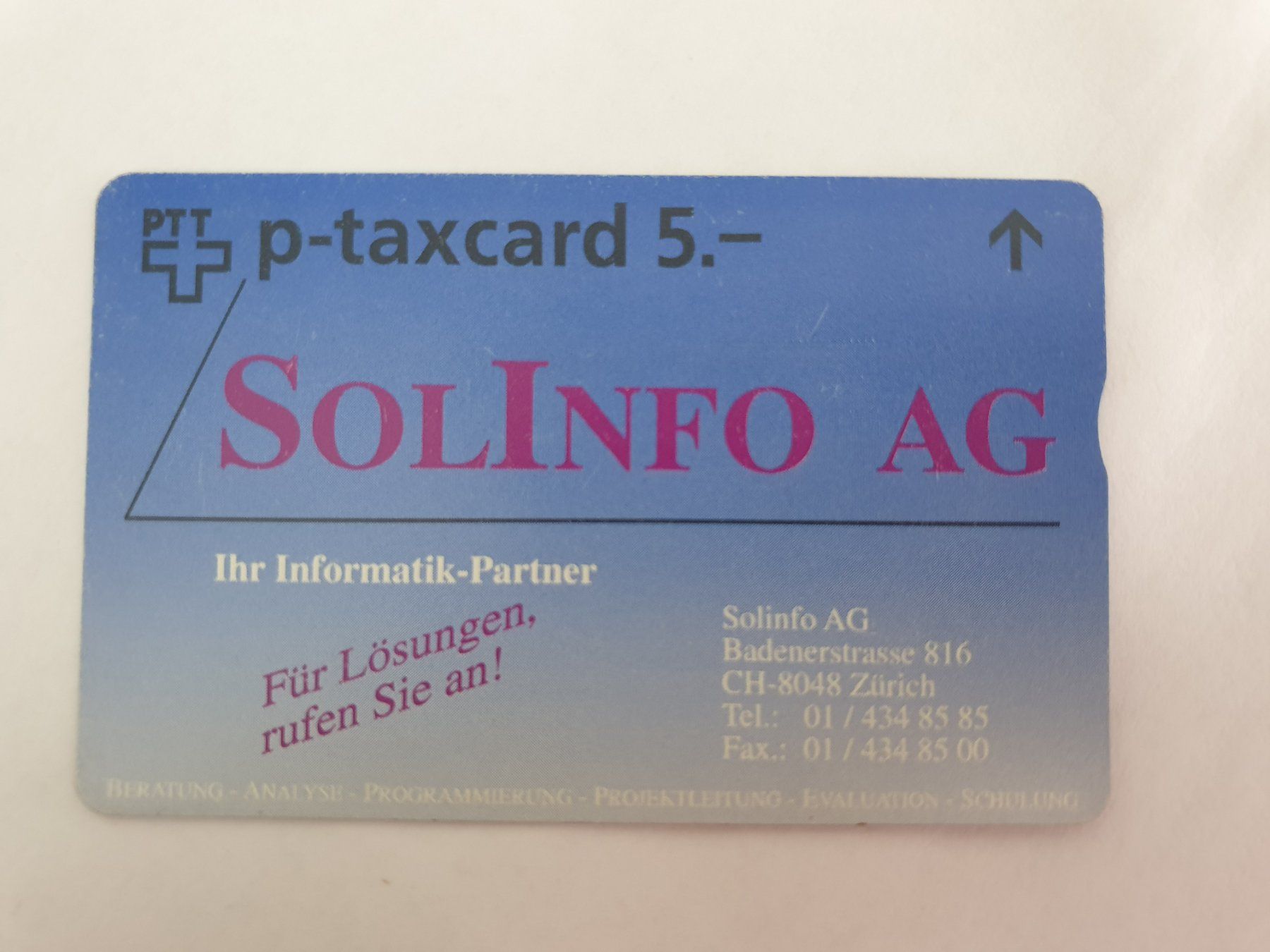 Cartes de téléphone: Solinfo / 400ex – D'occasion à Rain par chesz
