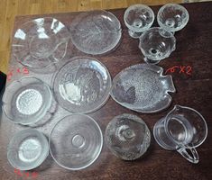Assorted Glassware Set Various Plates Bowls and Dishes