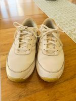 Adidas Golfschuhe weiss gold gebraucht guter Zustand