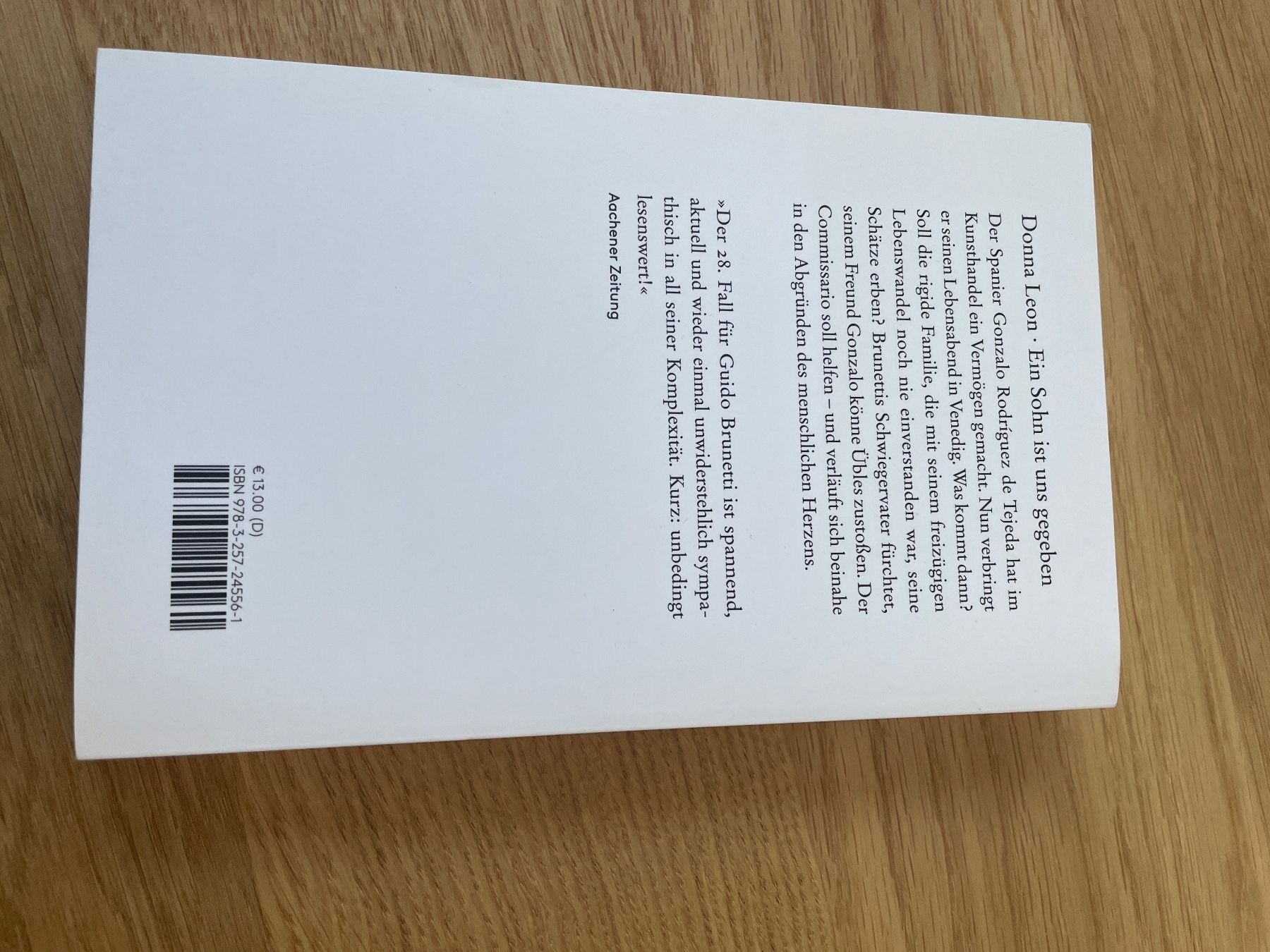 Libri: Donna Leon - Ein Sohn ist uns gegeben – Usato da Forch venduto da Strawberry_JvN 1