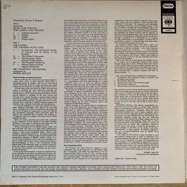 Schallplatten: Bartok/BBC Symphony Orchestra/Boulez: Music for Strings – Neu (gemäss Beschreibung) aus Steinhausen von Vilivinili 1