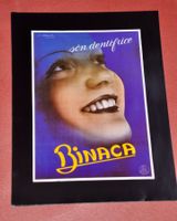 Plakat ca. 50 x 39 cm Binaca Dentrifrice
