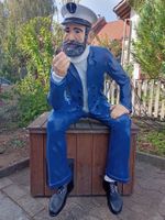 Maritime Kapitänsfigur mit Pfeife – Wetterfeste Deko