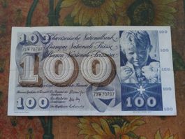 SUISSE  100  Francs  1971  (0787)  Billet