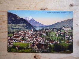 Schwyz. Kollegium Maria Hilf. Blick auf Rigi