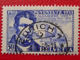1931: J60, 30c tadellos entwertet mit Vollstempel von ZÜRICH