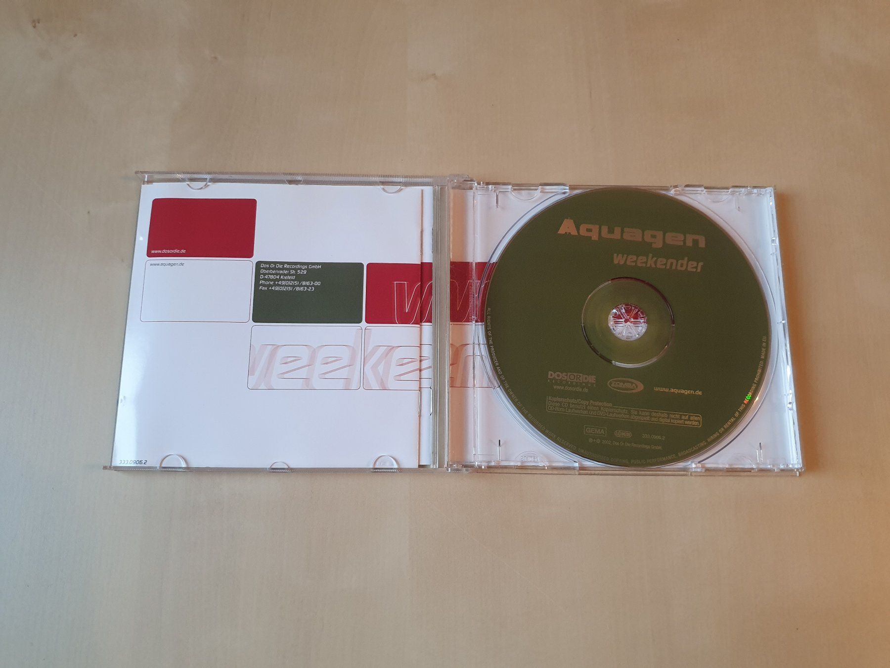 CD: Aquagen weekender – Usato da Stansstad venduto da collectorsshop 2