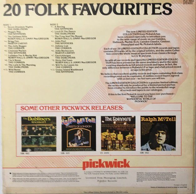 Dischi in vinile: 20 Folk Favourites (LP) – Usato da Grüningen venduto da azulgrisvinyl 1