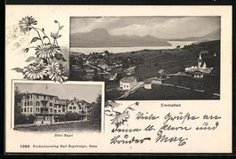 Emmetten, Hotel Engel, Totalansicht mit 