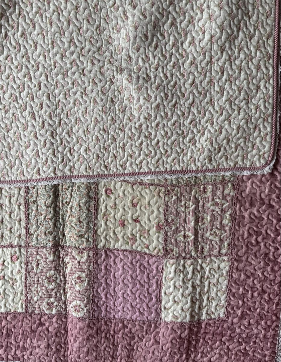 Coperte: Patchworkdecke rosa/weiss, Handarbeit, neuwertig! – Usato da Herzogenbuchsee venduto da SaRaDe77