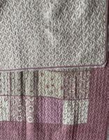 Patchworkdecke rosa/weiss, Handarbeit, neuwertig!