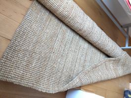 Robuster Teppich flach gewebt, natur, 200x300 cm