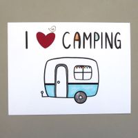 I love Camping - Bild / Foto - 15 x 20cm - glanz
